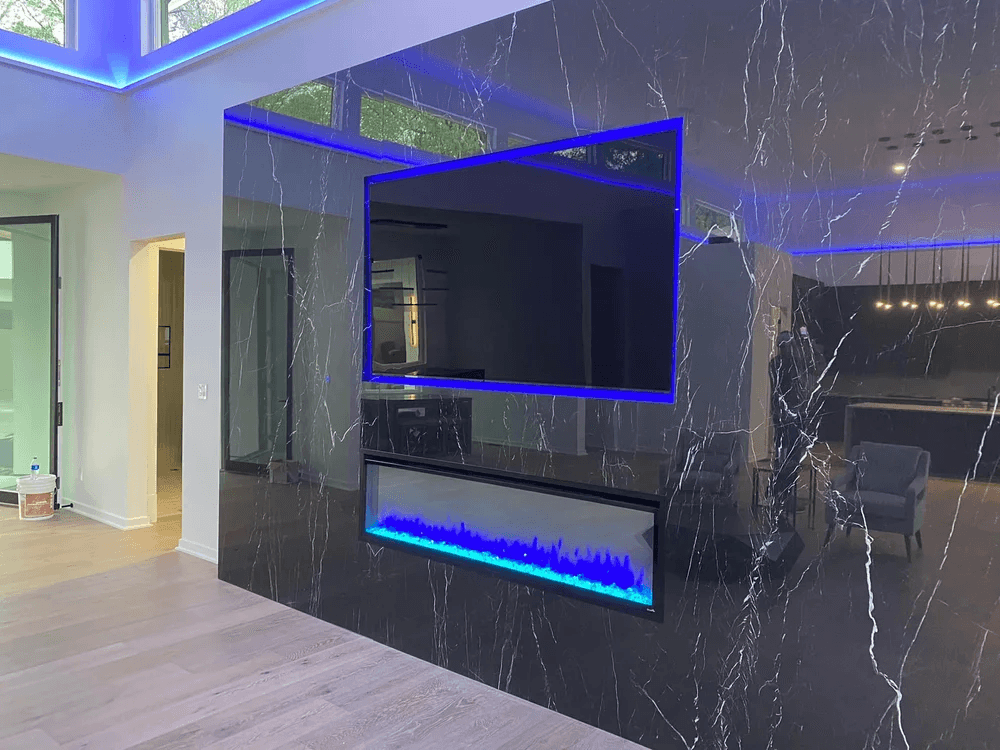 Luxury Feature Wall Integration installation by Omni Tech Solutions, Little Rock, AR