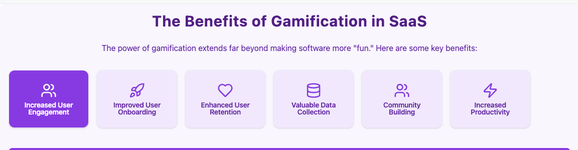 benefits of gamification in saas