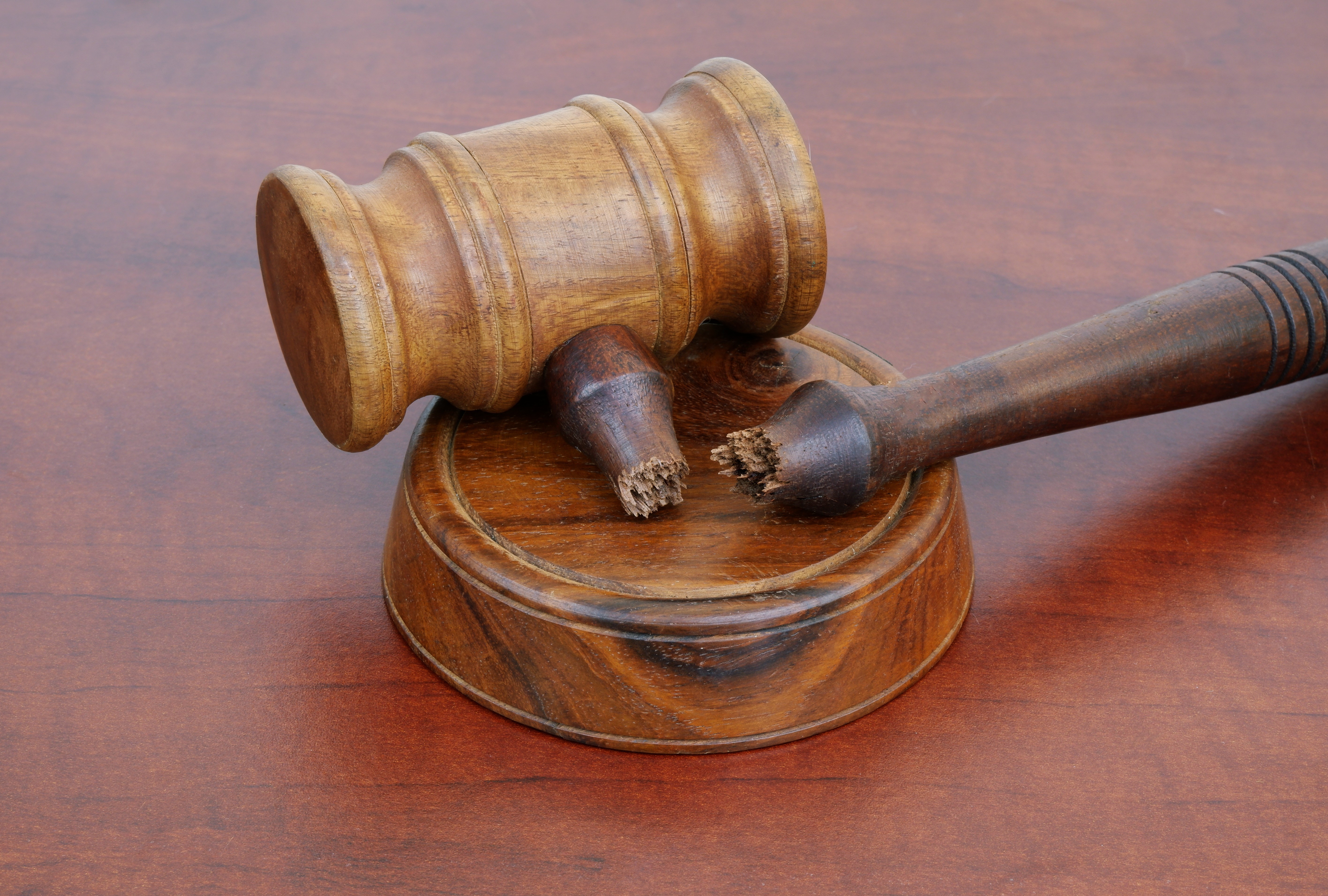 Broken gavel