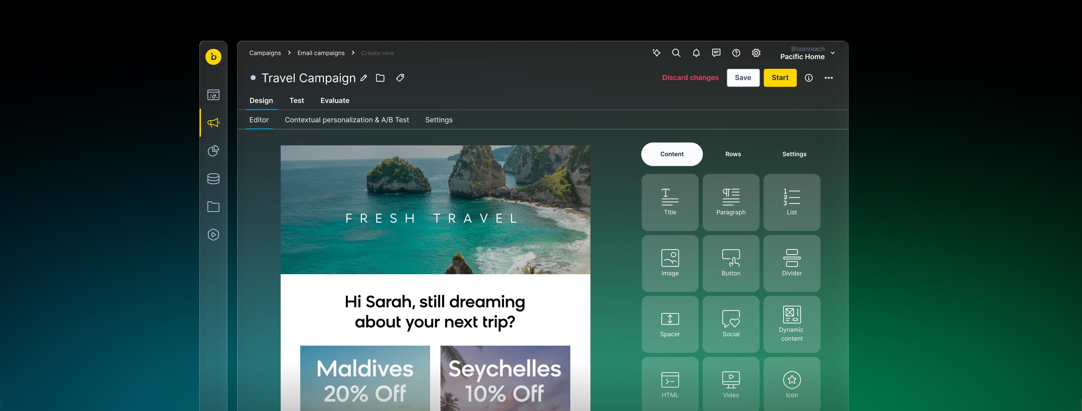 Bloomreach interface