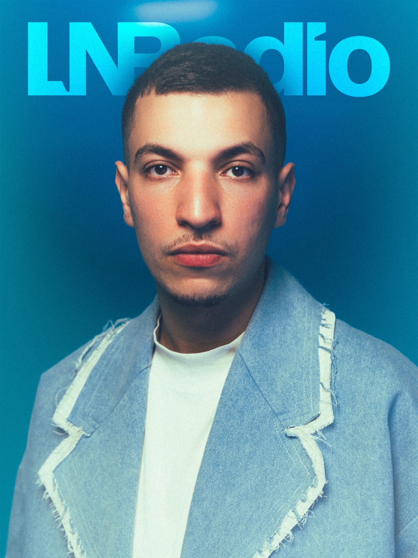 White outline of a classic smiley face followed by the text “Smiley Co” in white serif type on a vivid orange background.