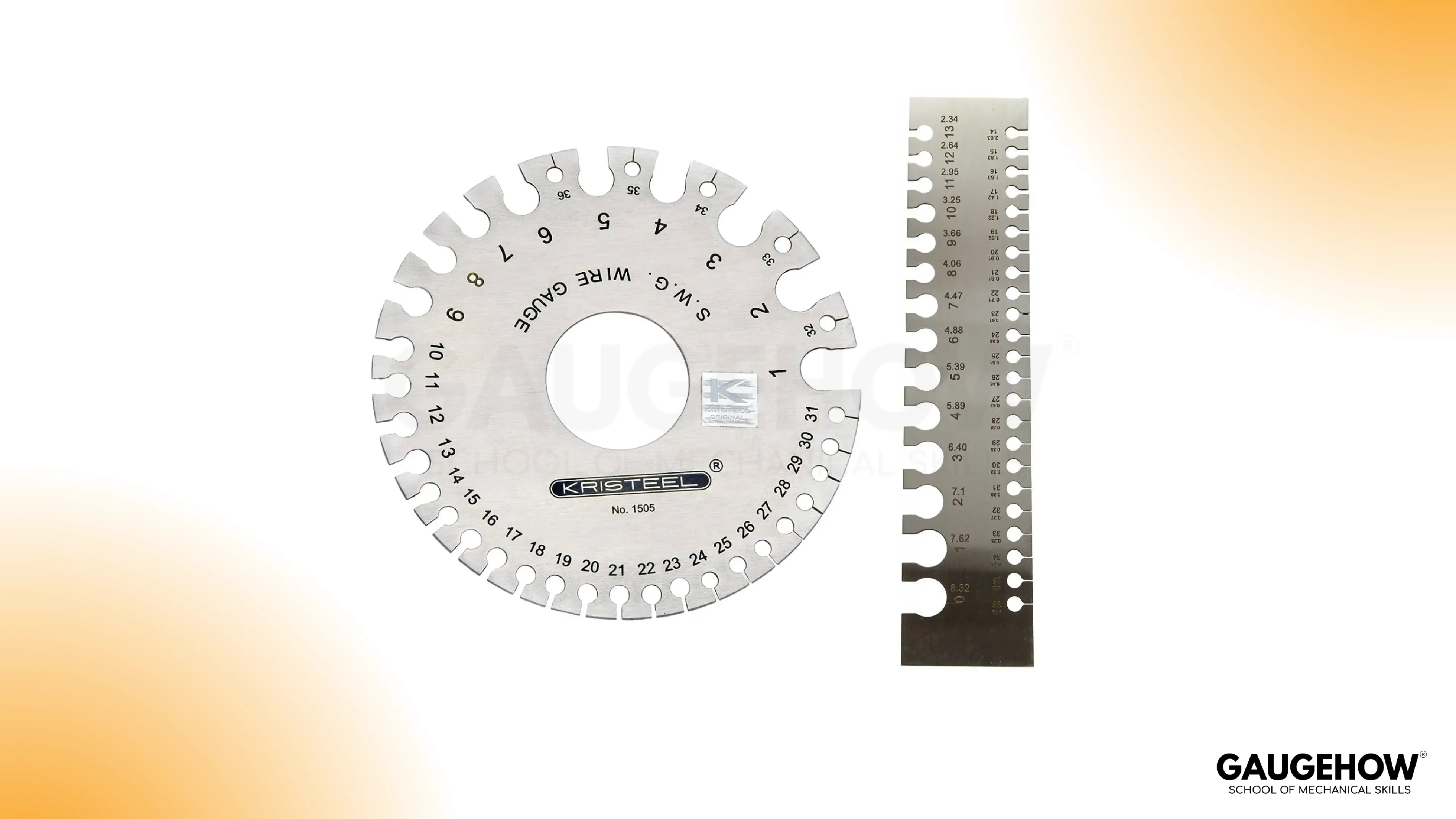 Wire gauge plate for wire size checking