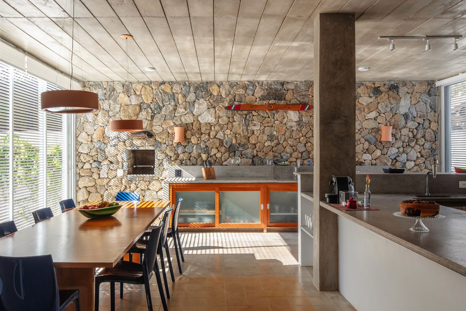 Dining room and kitchen