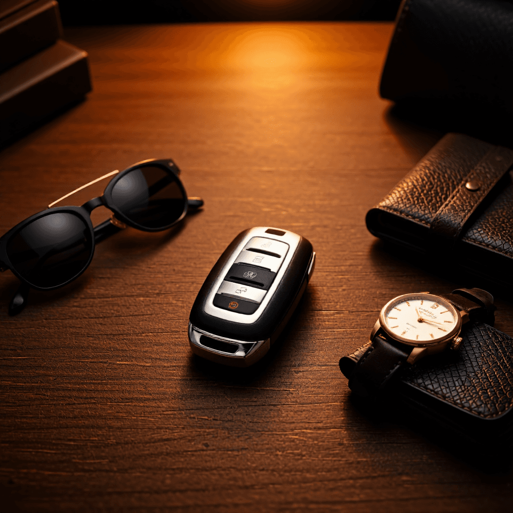 product photography of Car Key Fob