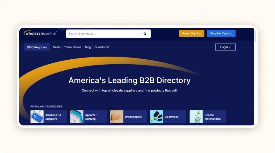 Wholesale Central – Find Suppliers Without Paying a Monthly Fee