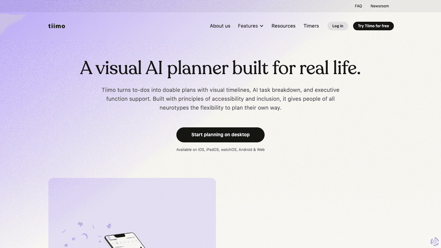 Tiimo visual planner for ADHD
