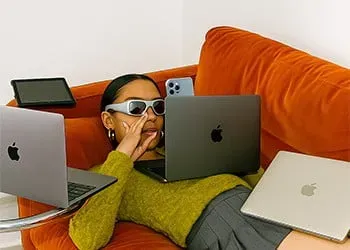 Woman working from home 