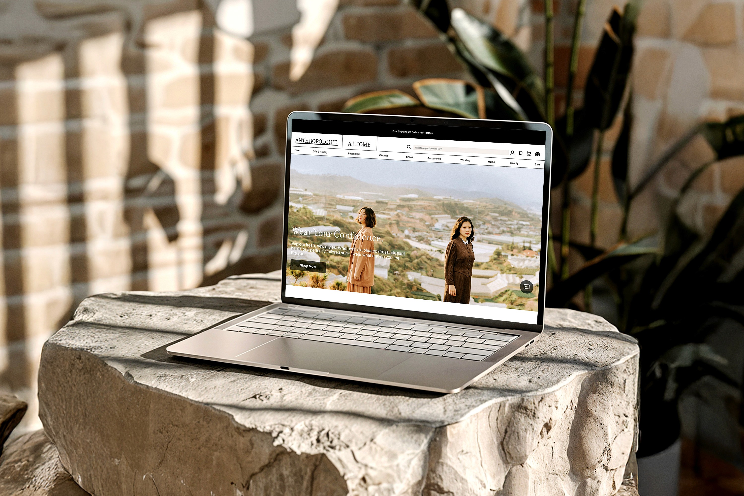 A mockup for iPhone on a table