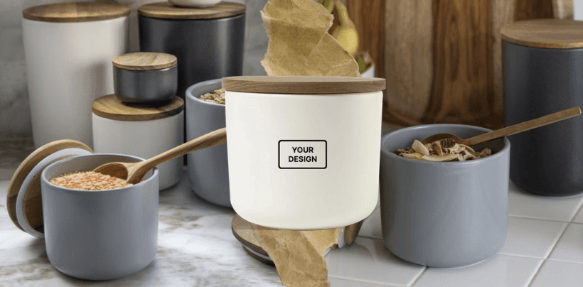 Be Home medium container branded for corporate gifting