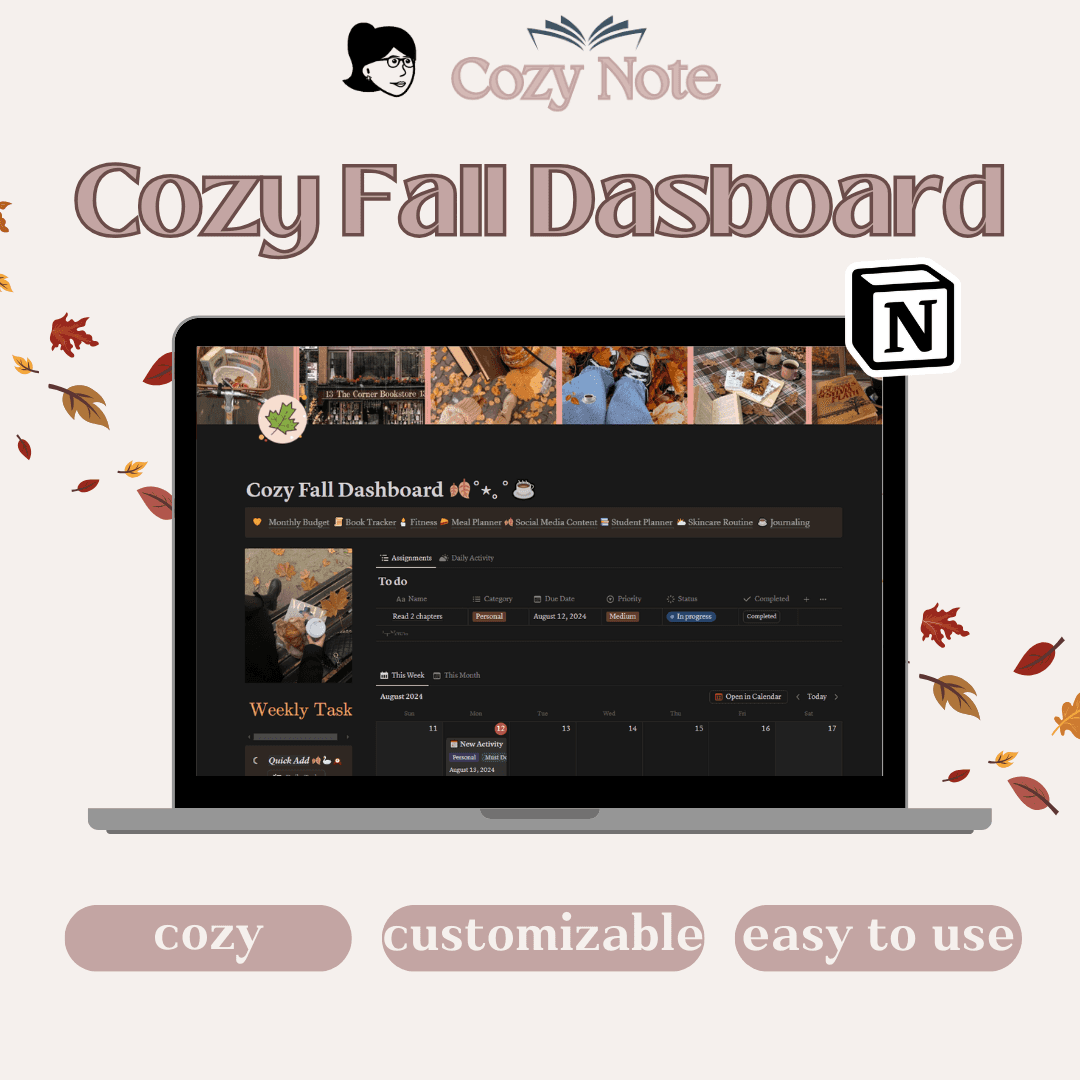 Top 20+ Autumn Aesthetic Notion Templates