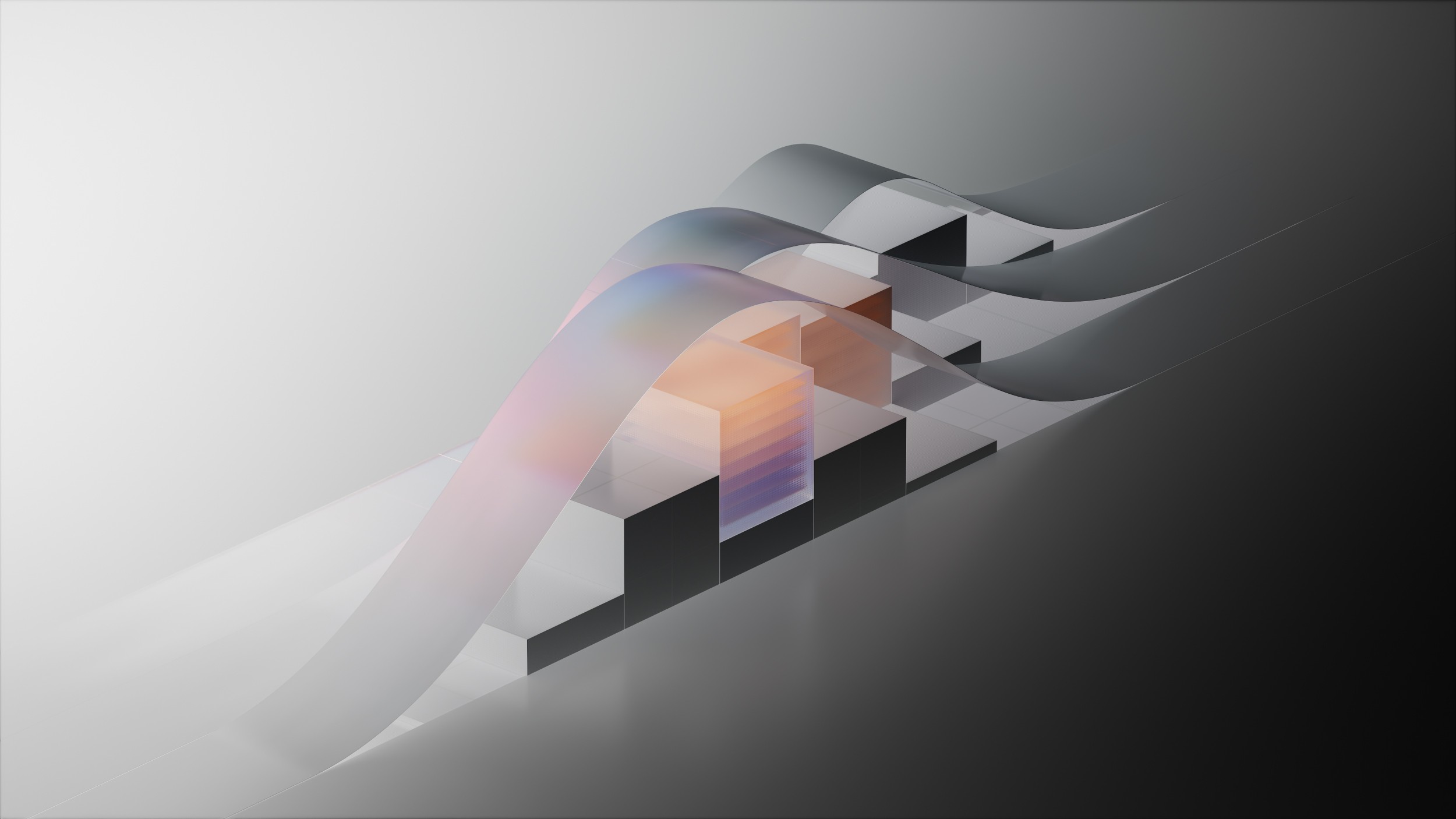 3D representation of analytics through dynamic cube models in Cinema 4D, with Redshift creating clear data visualization.