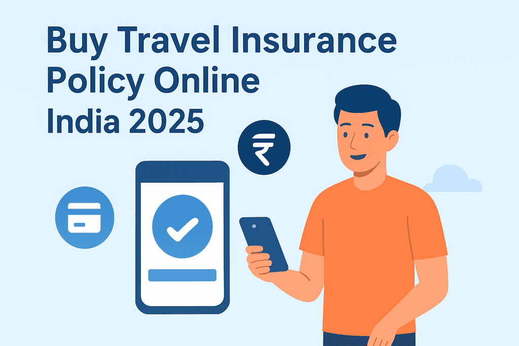 Traveler holding passport with QuickZaps Travel Insurance for secure trips in India 2025