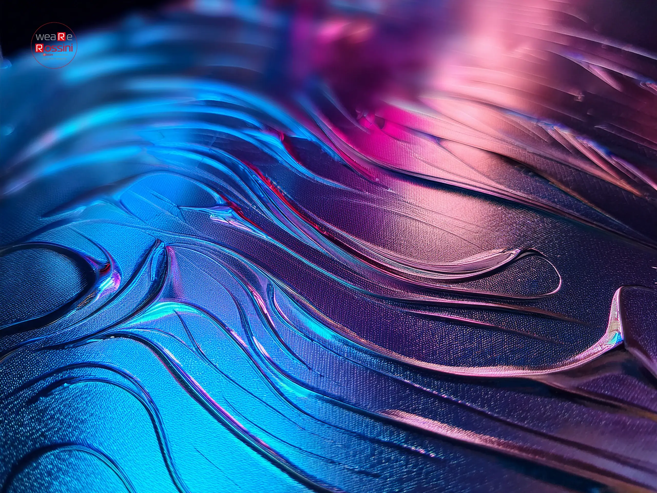 Macro dettaglio stampa Elevate con rilievo superficiale