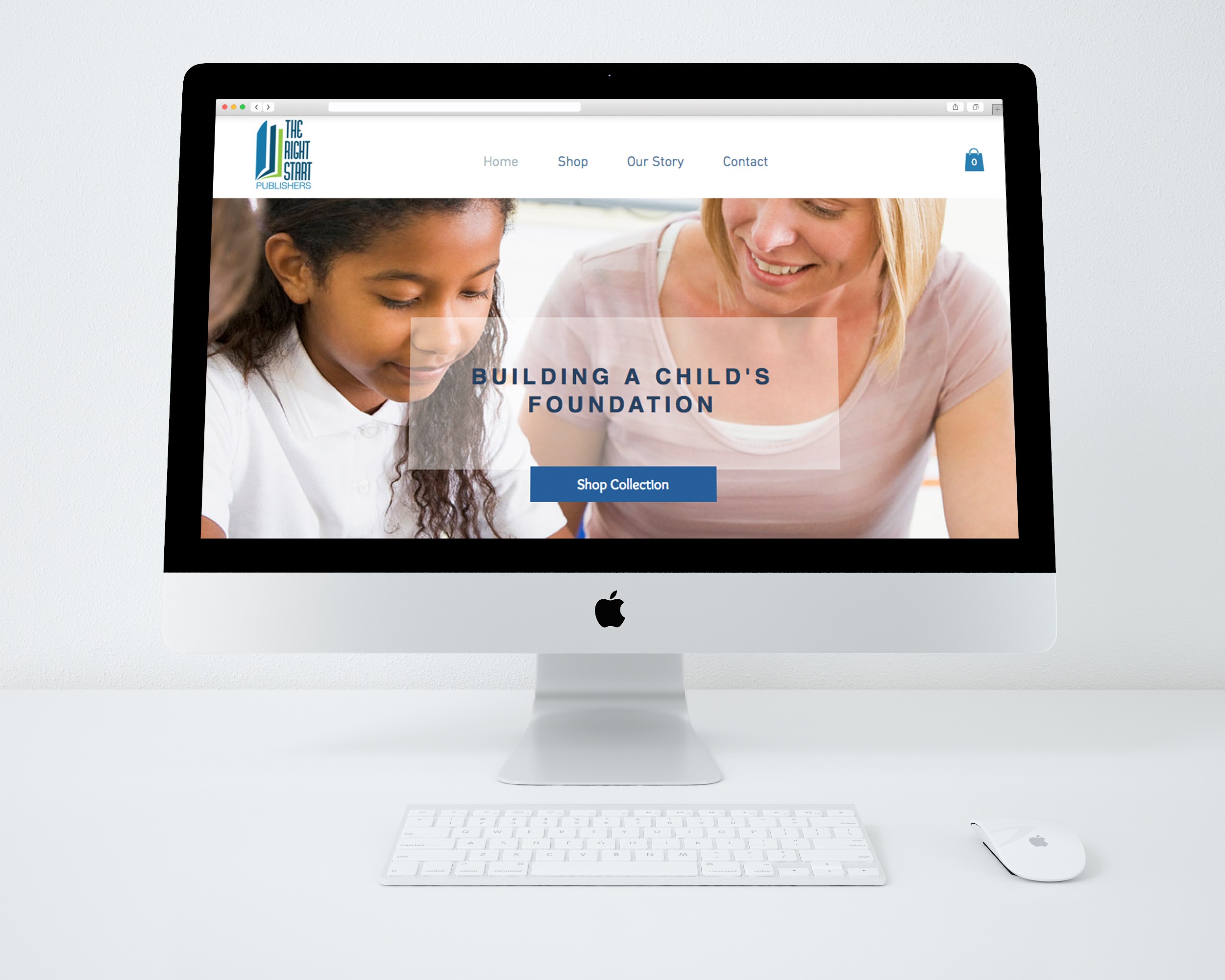 The Right Start Publishers Website Mockup