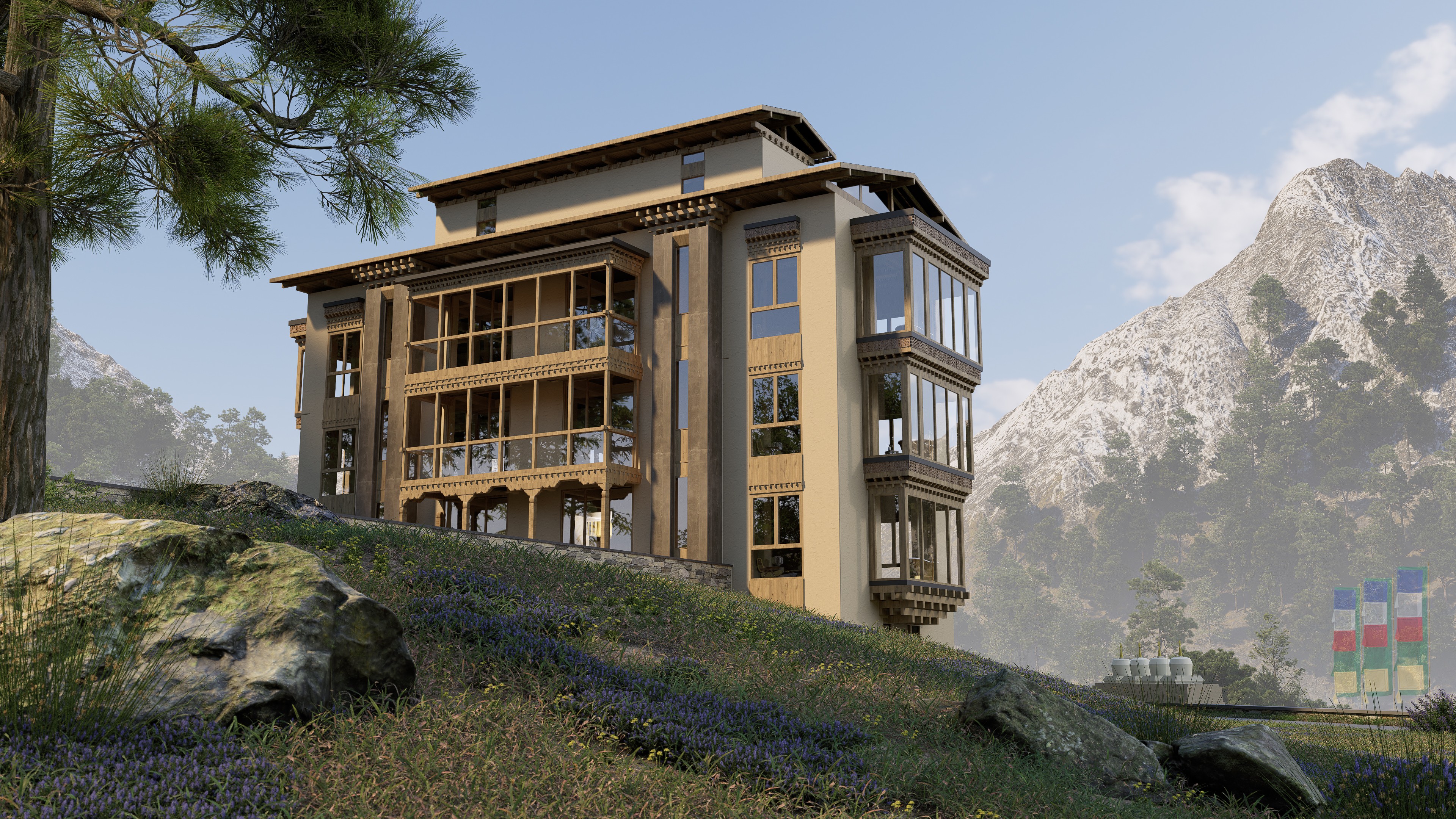 A context-rooted boutique stay that distills Lahaul’s architectural heritage into a clean, modern expression.