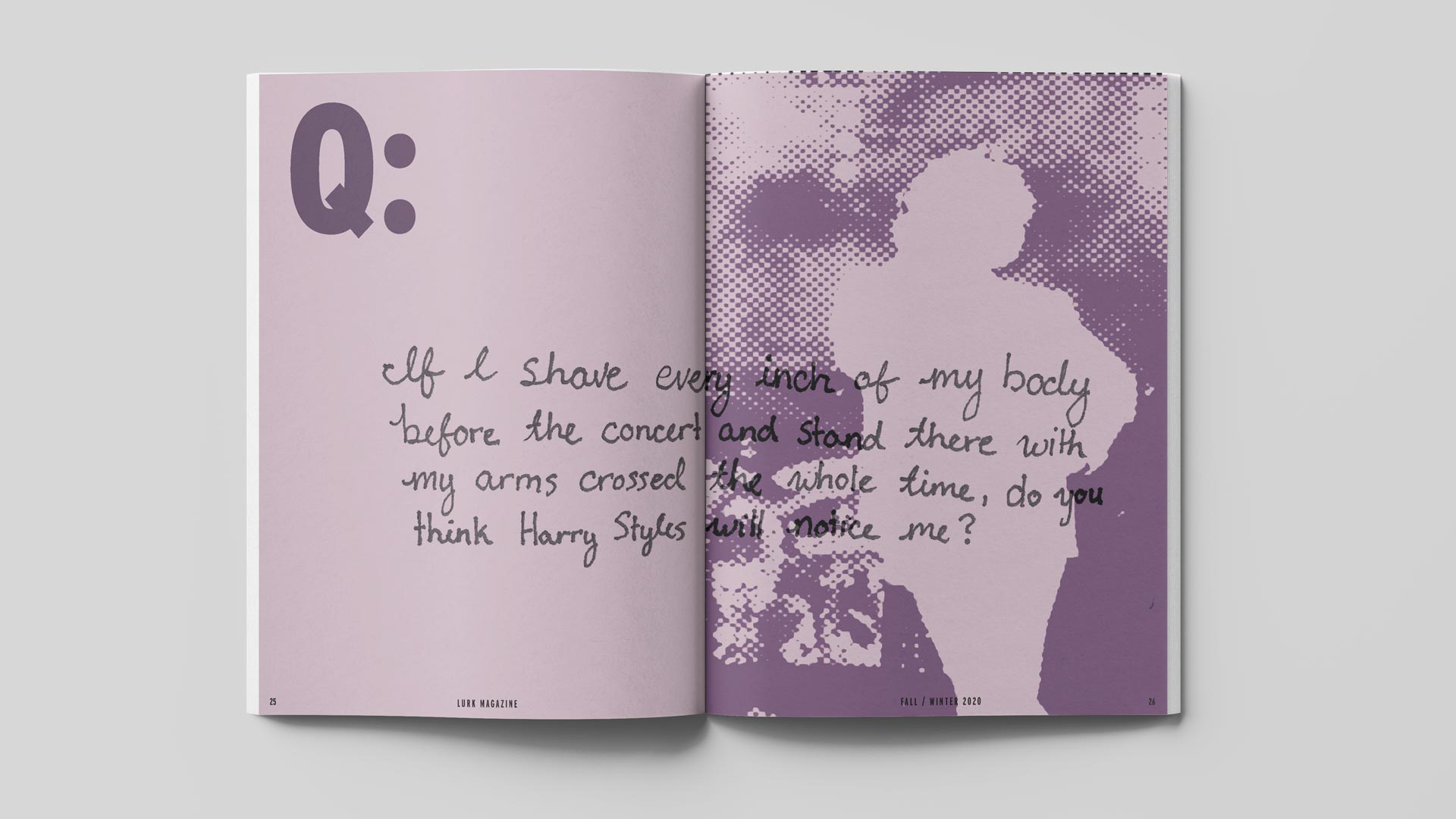 Lurk Magazine spreads by Julia Hummel