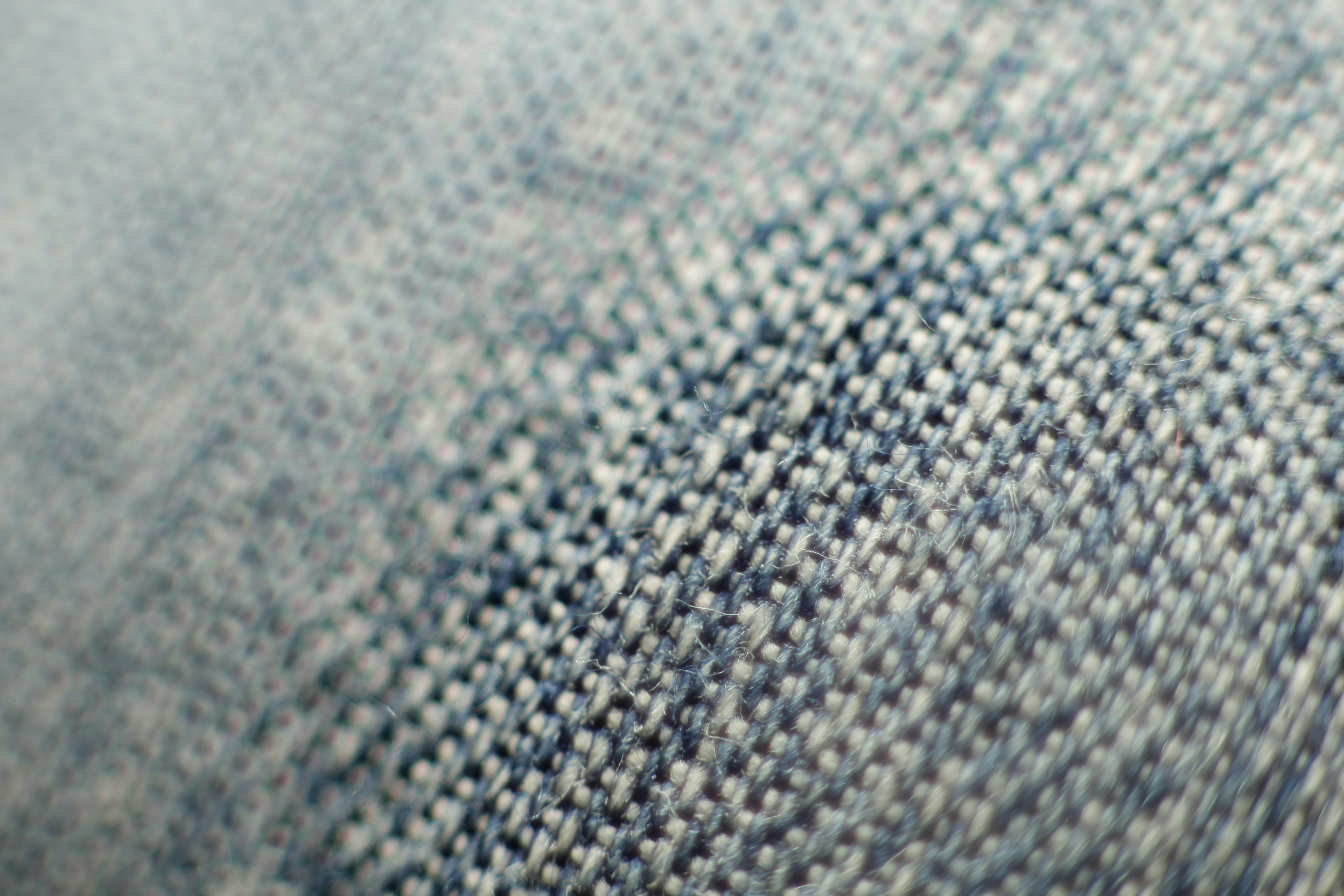 Close-up of blue denim fabric texture