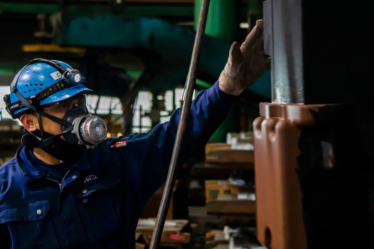 Industrial technician working in a process facility