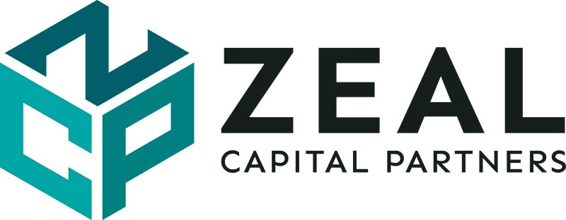 Zeal Capital Partners logo, featuring a teal and blue geometric design with "ZEAL CAPITAL PARTNERS" text.