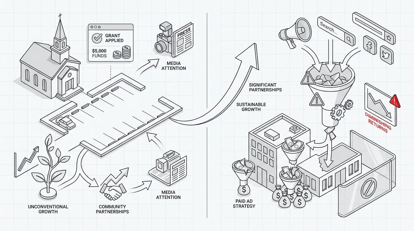 Why a $5,000 Grant and Church Parking Lots Beat Your Paid Ad Strategy