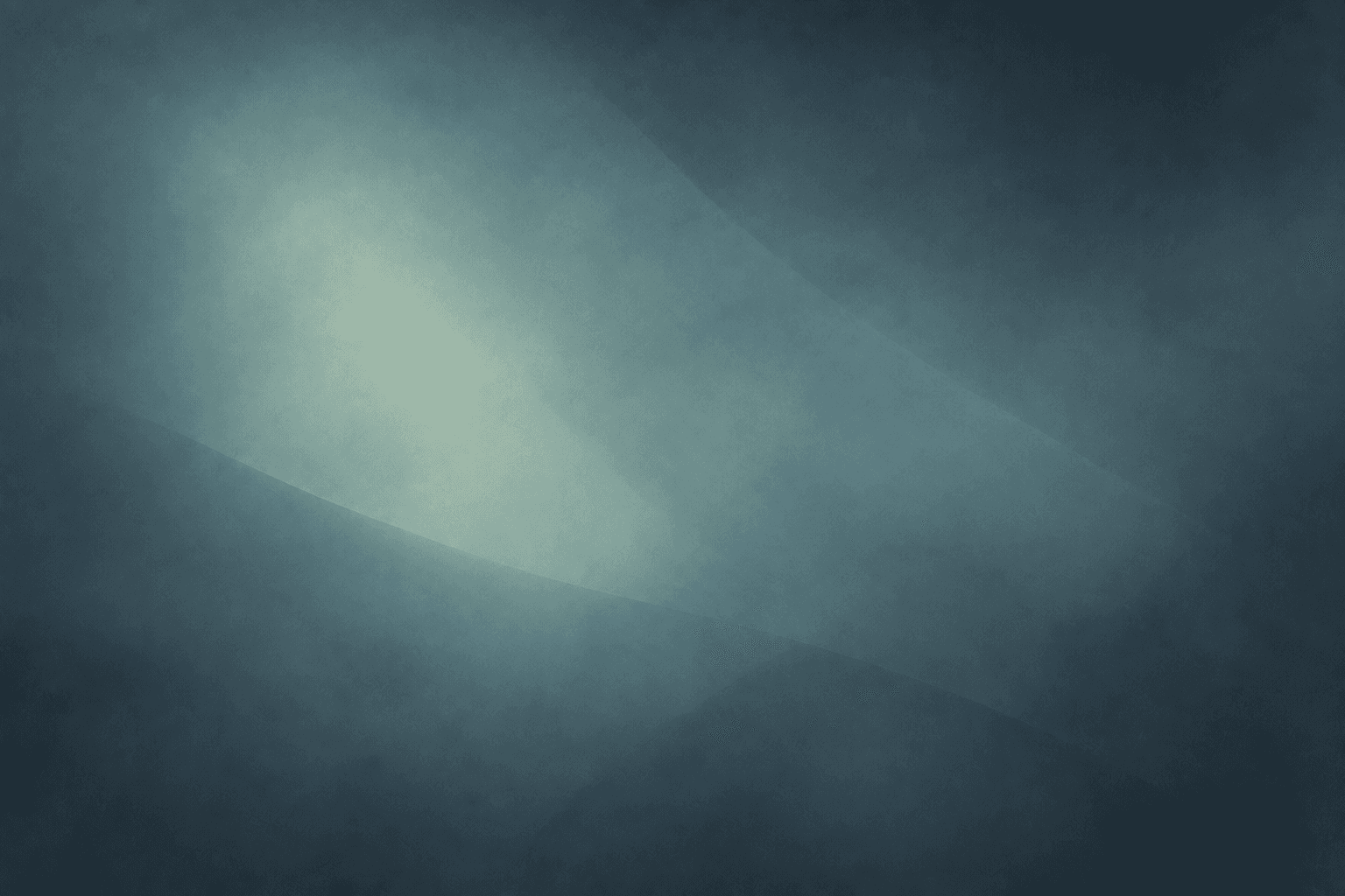 Abstract deep blue-grey and turquoise veils crossing a pale central-left clearing.