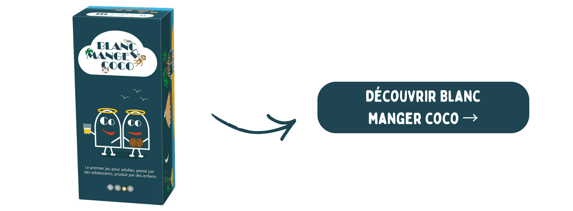 Blanc manger coco sur fond blanc avec bouton d'achat