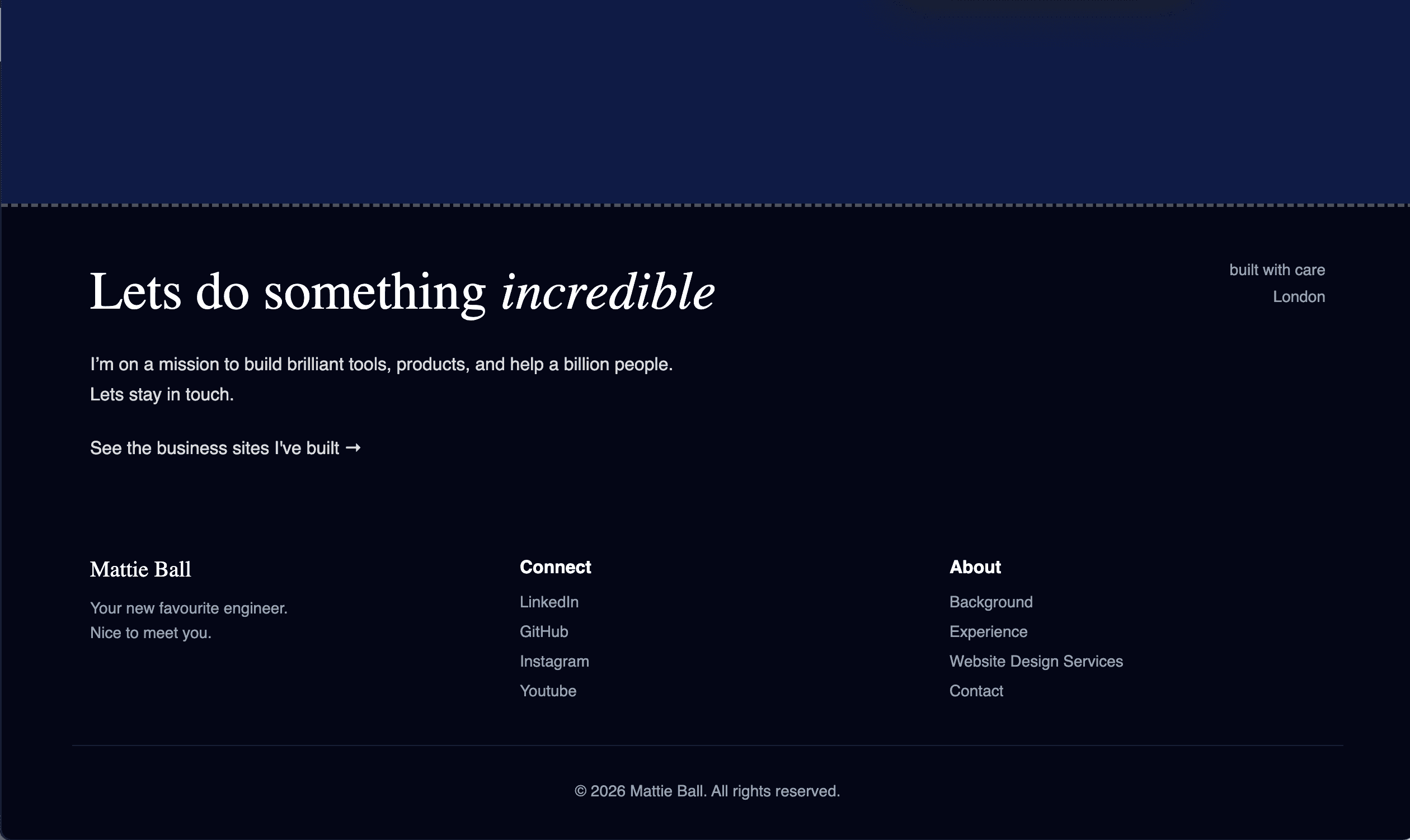 website footer professional