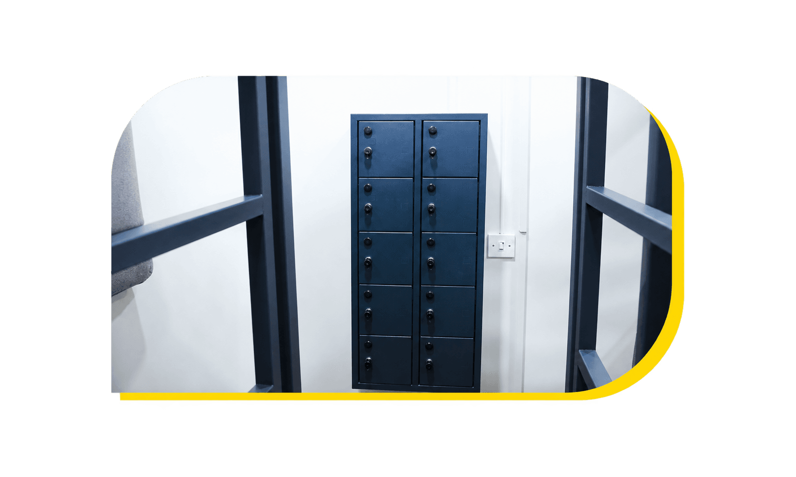 Individual guest storage lockers