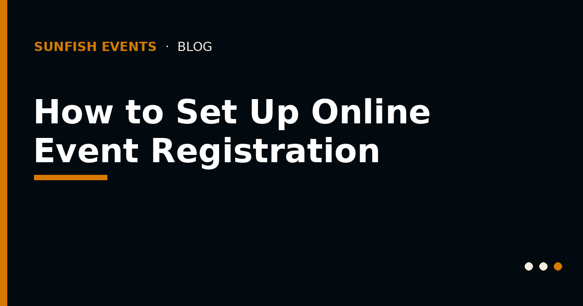 Step-by-step setup of an online event registration page