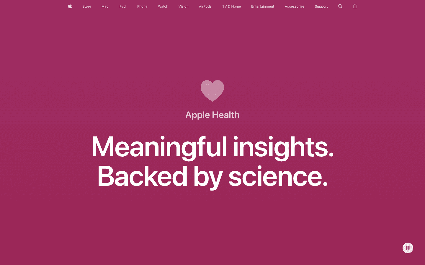 Apple Health website