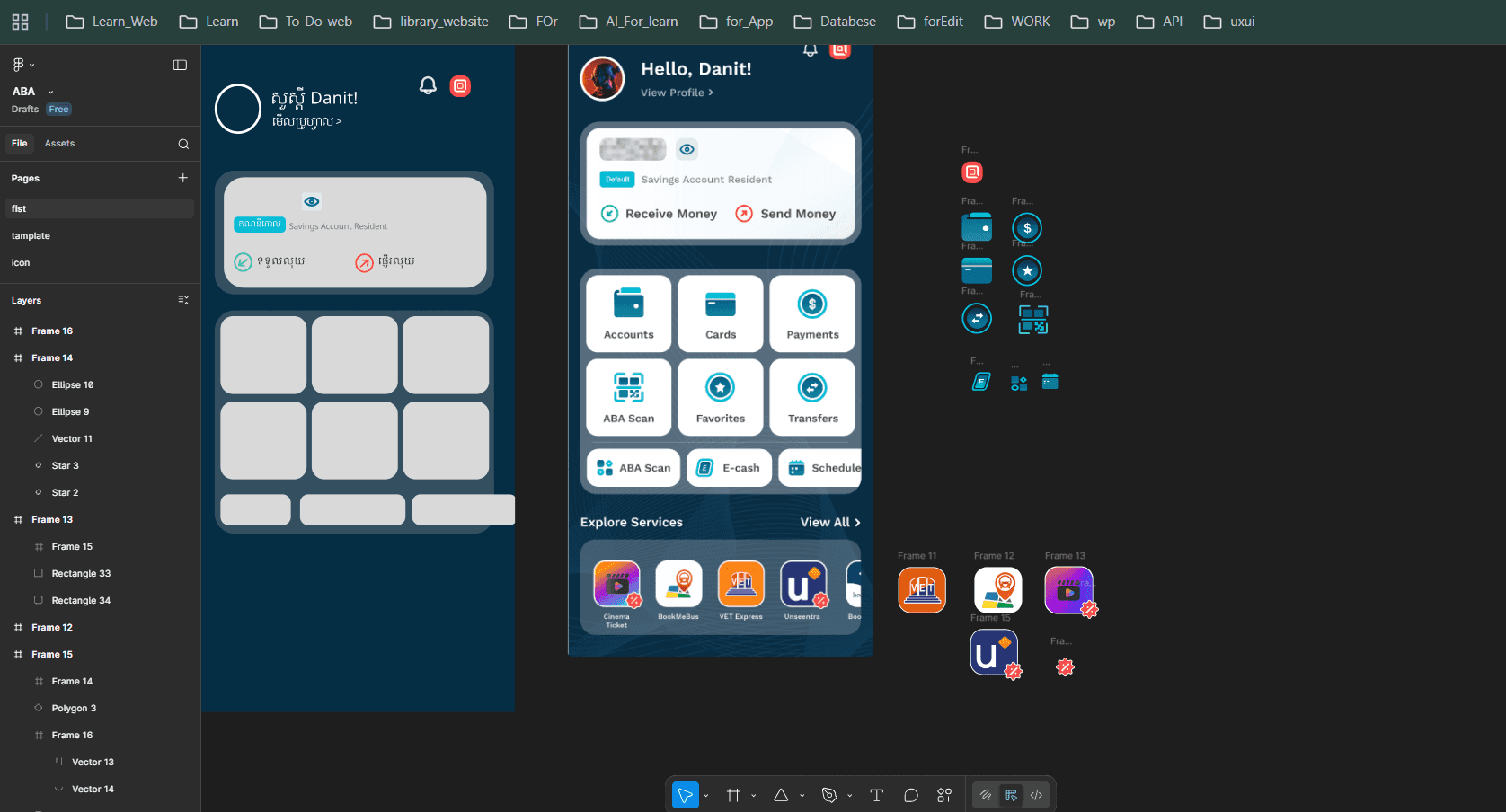 learn How to create icon in ABA Bank