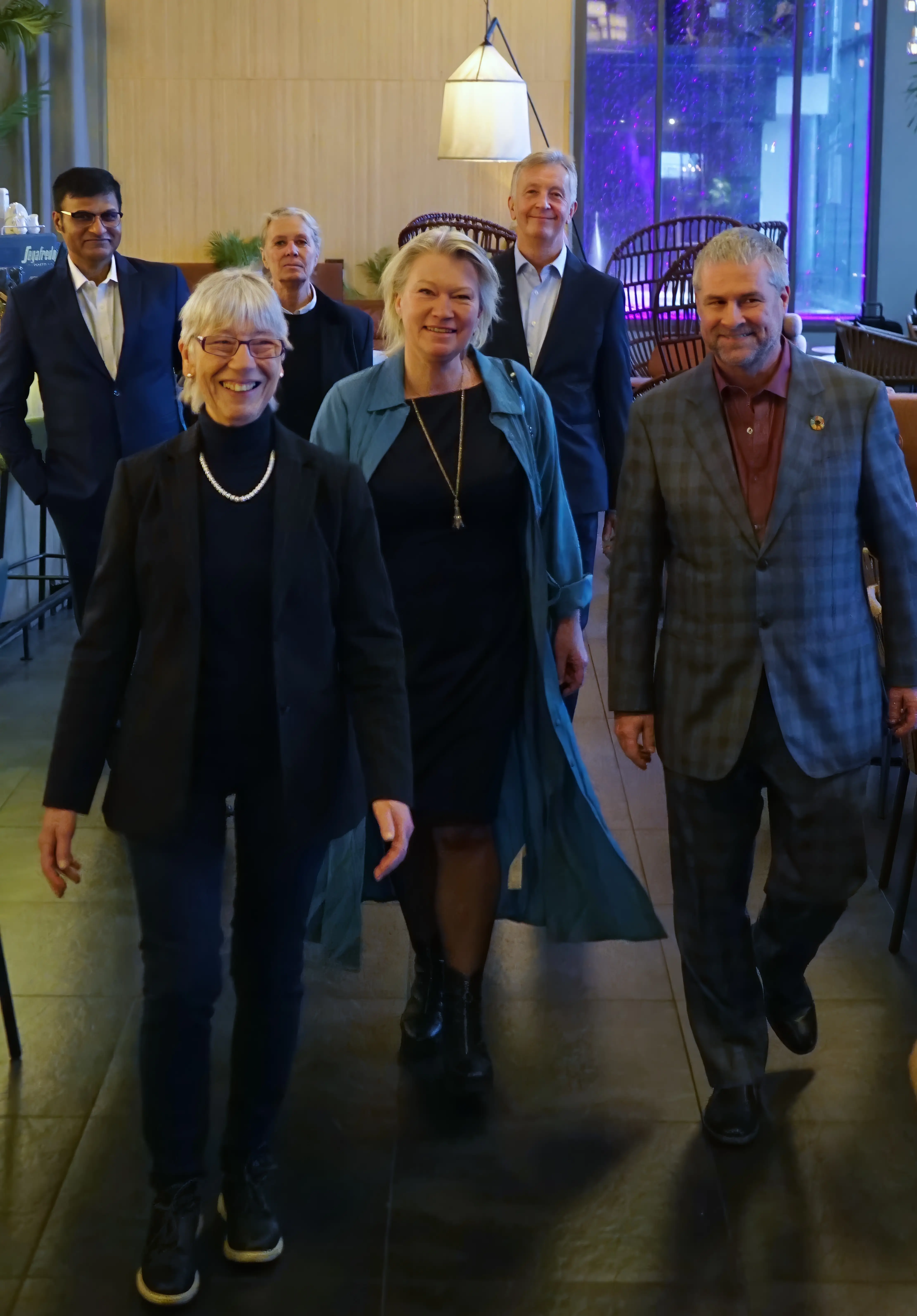 Close-up of a tree stump showing growth rings and a textured brown wood surface.
