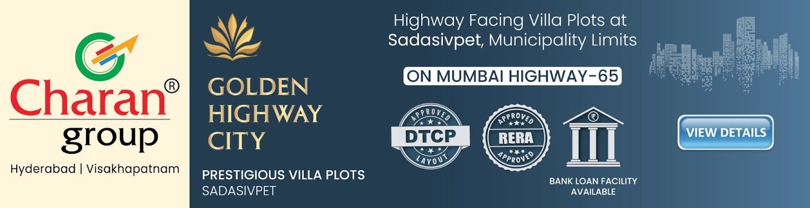 Golden Highway City - Open Plots at Sadashivpet project blog banner by Charan Group