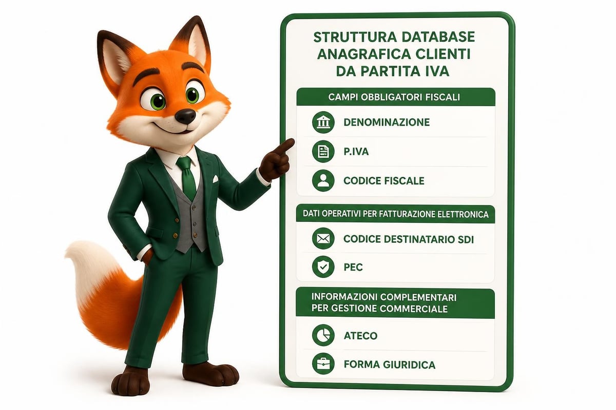 Campi obbligatori anagrafica cliente B2B