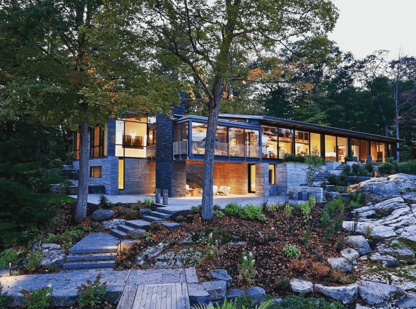 Modern landscaped garden showcasing professional outdoor design.