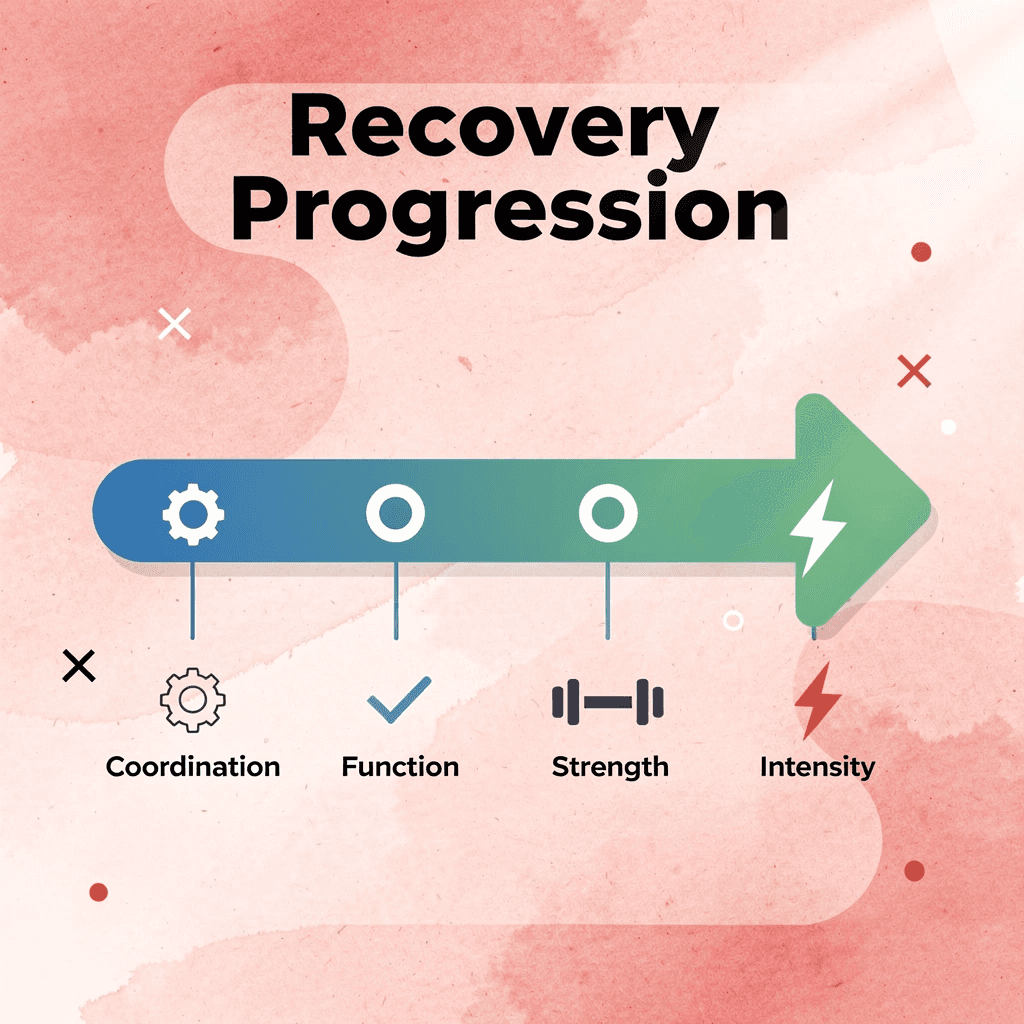  Recovery progression from coordination to intensity