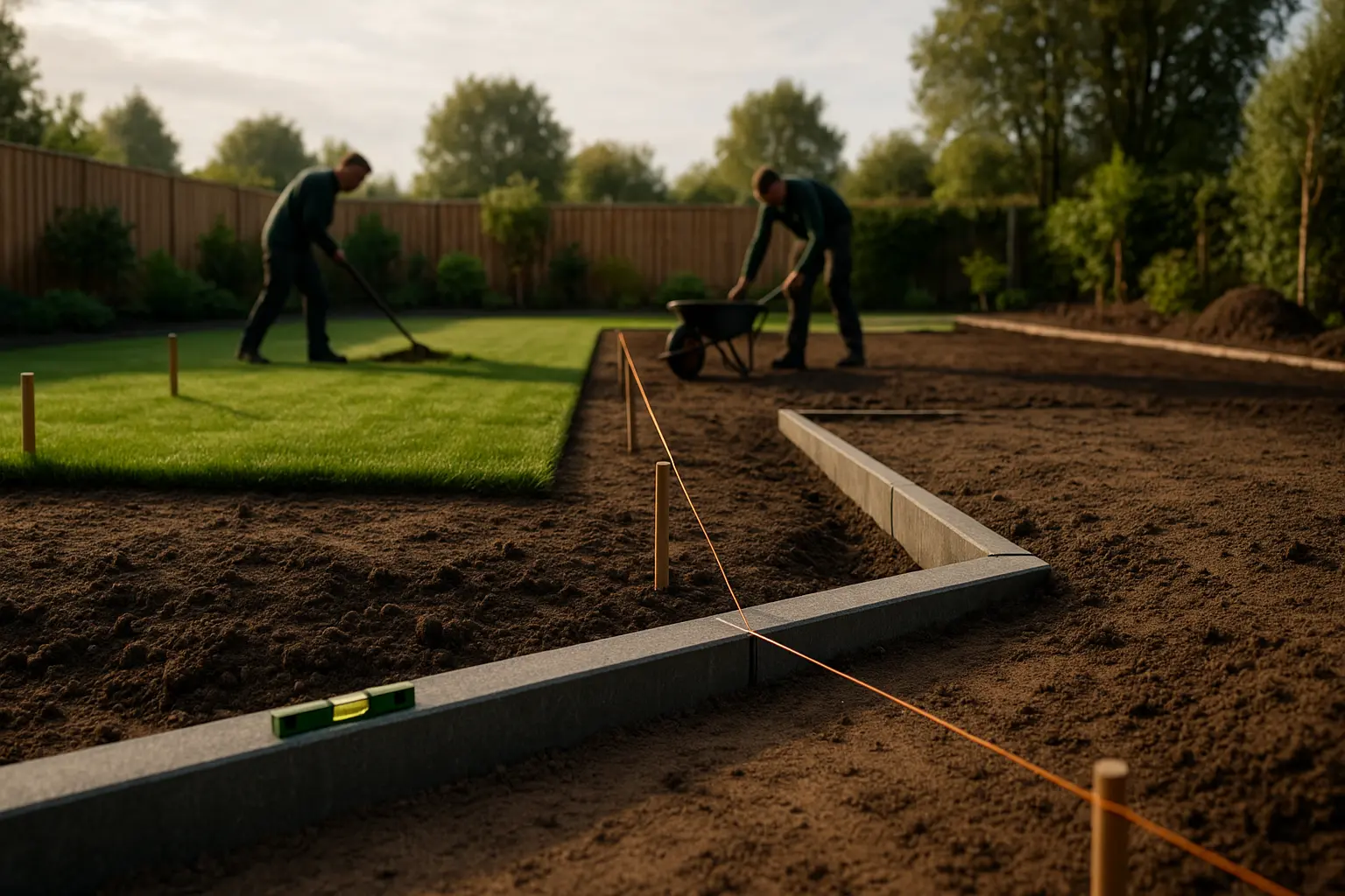 Tuin in aanleg
