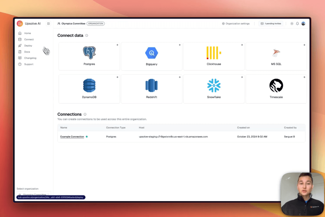 How To Connect Dashboards on Upsolve.ai To A Data Source