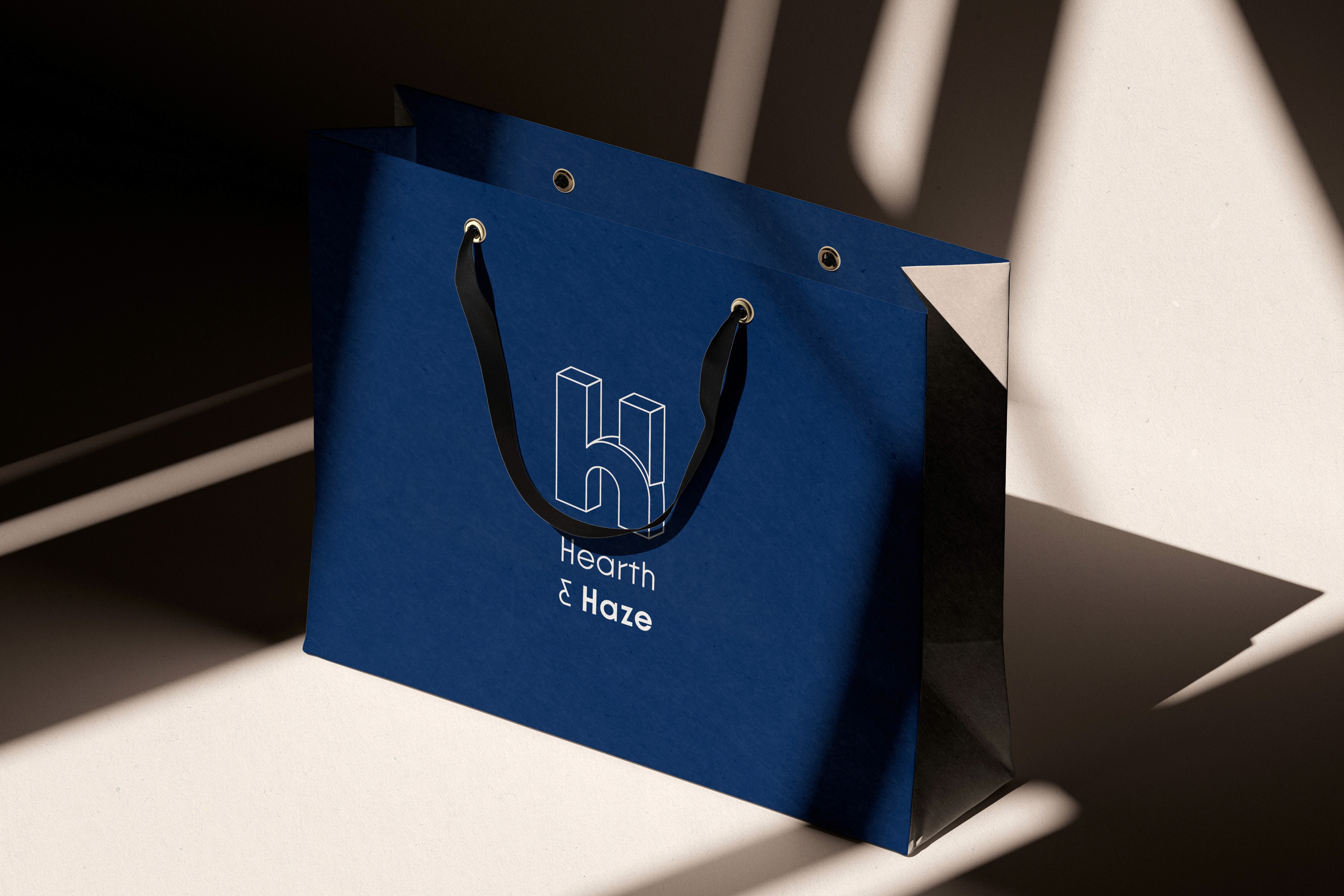 Hearth & Haze Shopping ba design - blue 