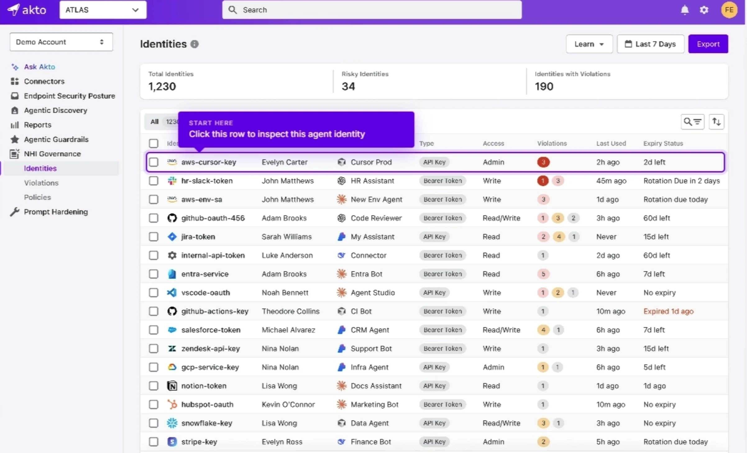 Akto AI Agent Security with Visibility and Control Over NHI’s