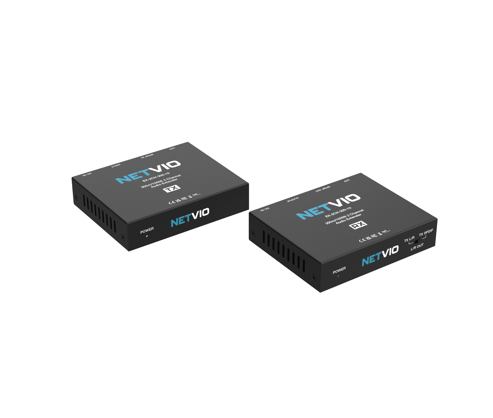 NETVIO EX-2CH-300-10 audio extenders