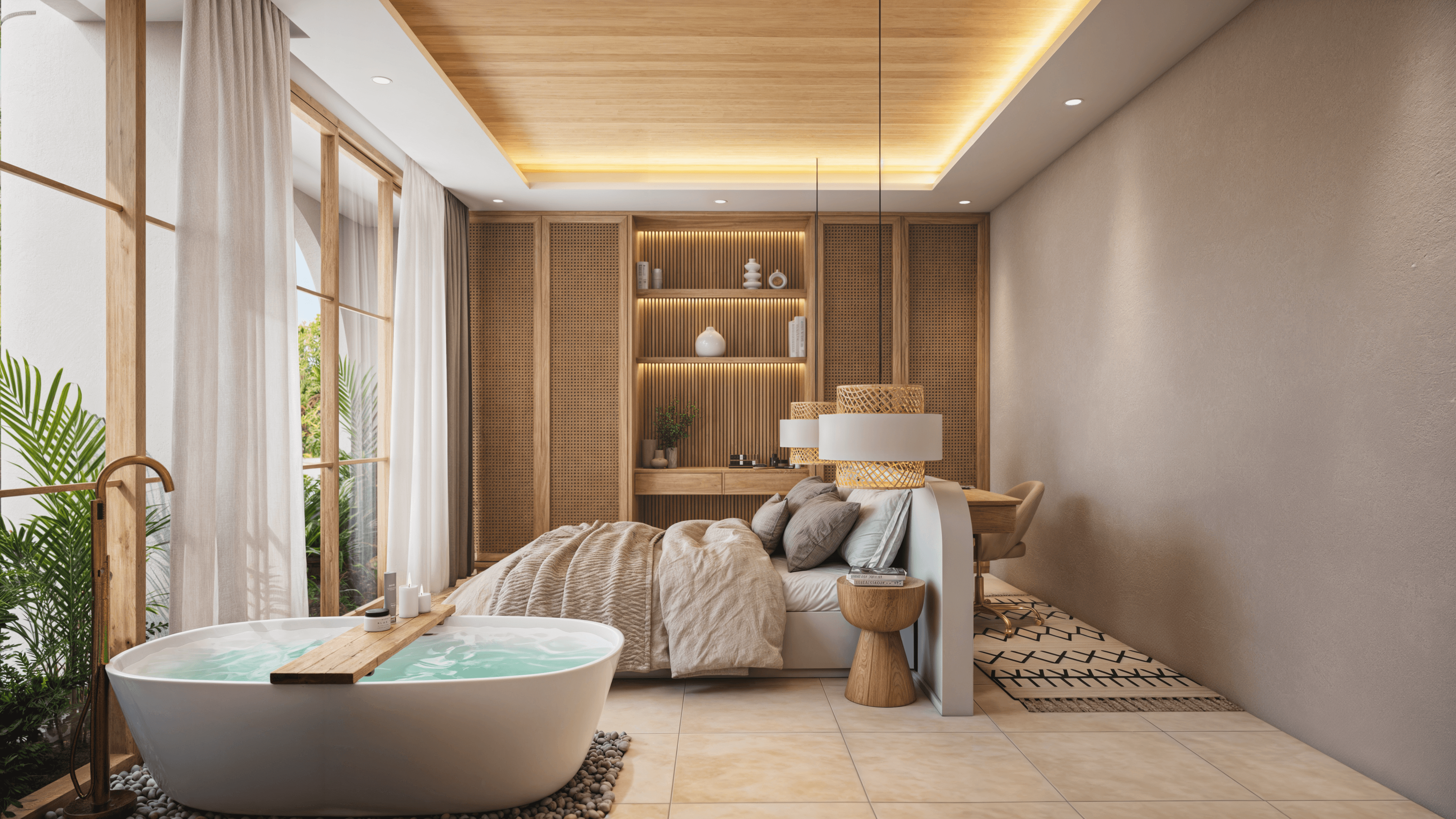 Image of a renovated bedroom 