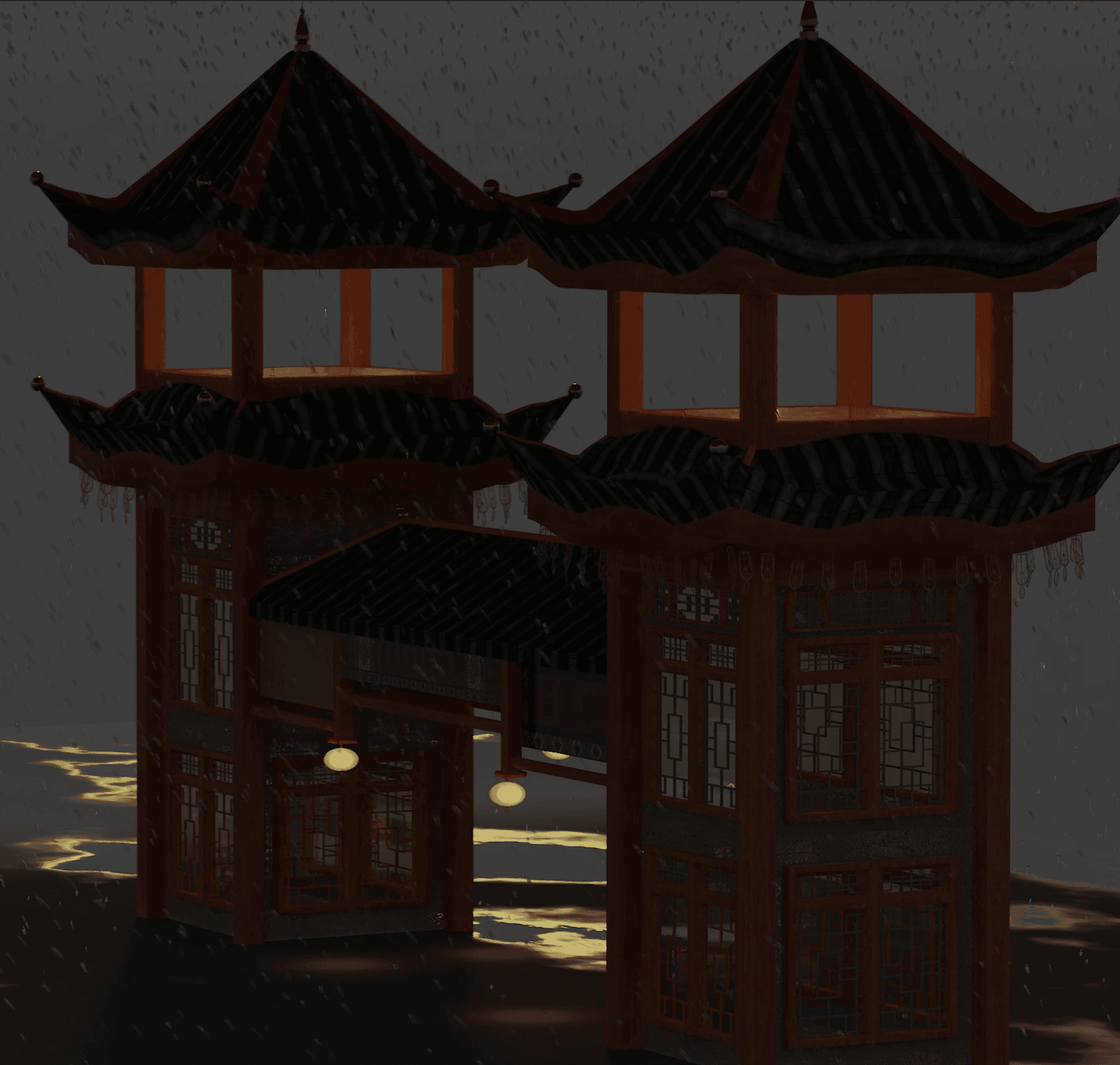 Ethnicity - A gate in the stlye of China's Yi ethnic group.