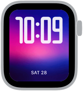 neon coast Apple Watch face preview 3 featuring gradient and summer.