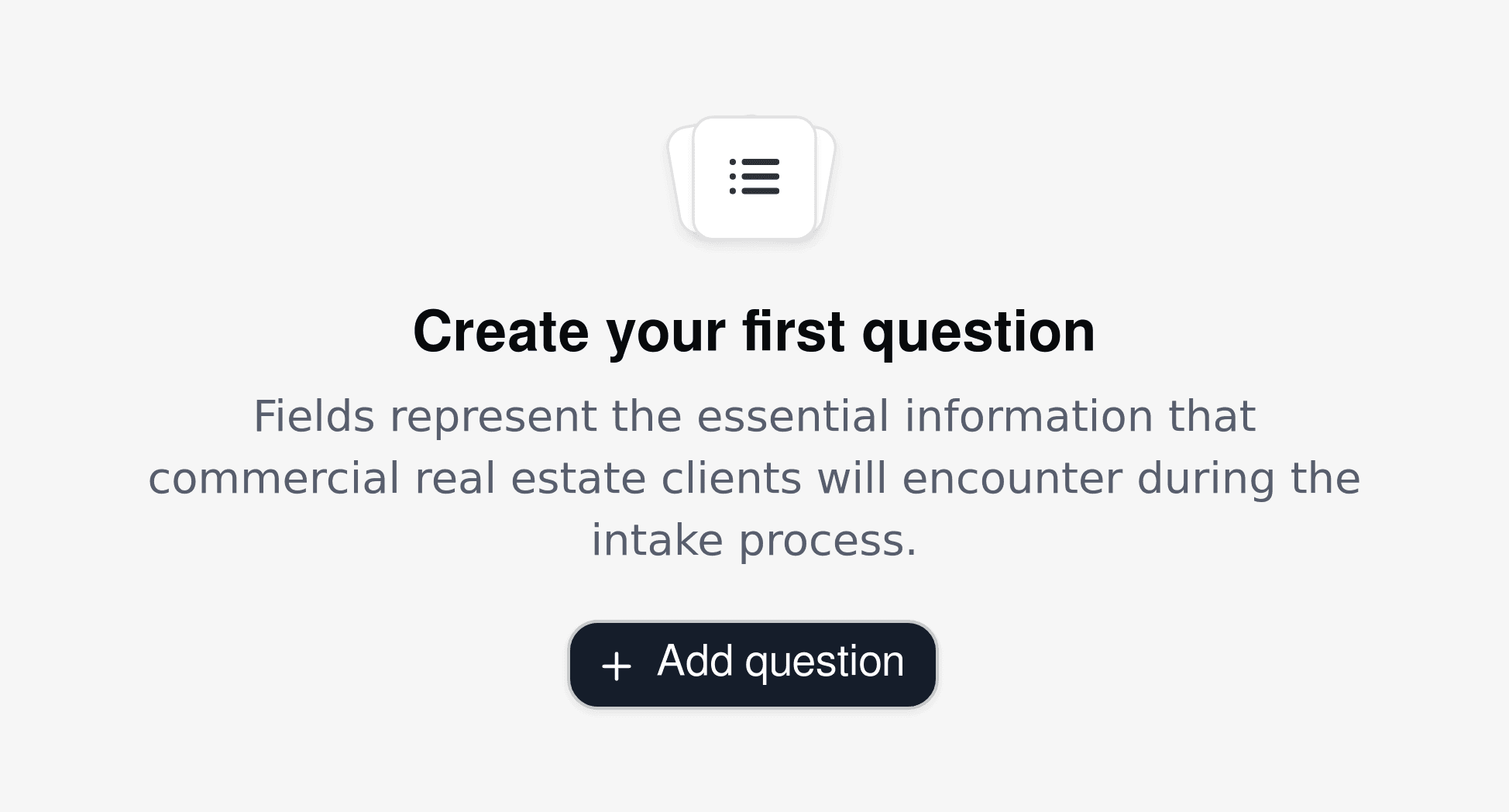 Cal.com create form interface for commercial real estate, showing fields relevant to property needs and client requirements.