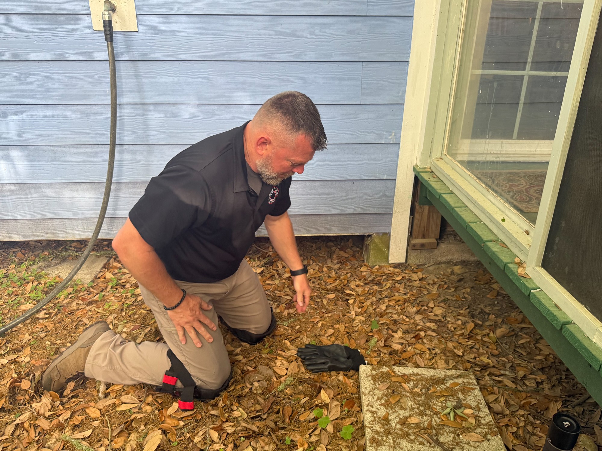 Home inspector inspecting residential property in Louisiana