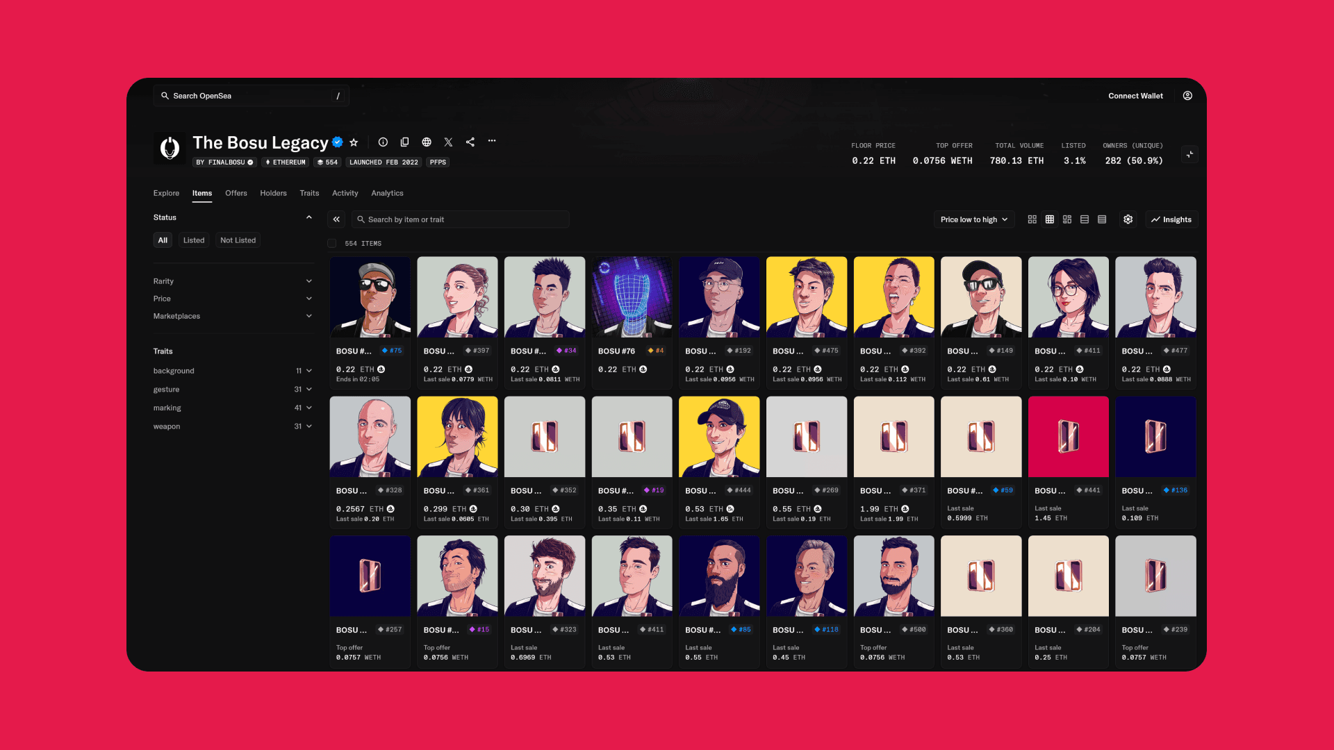 The Bosy Legacy found on Opensea