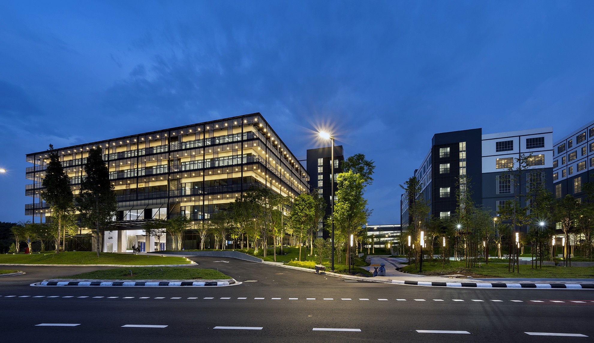 Exterior view of Hap Seng Industrial Hub project by Asima Architects