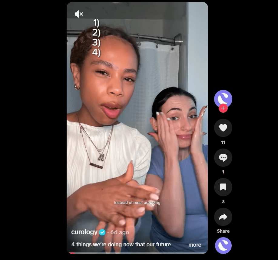 curology tiktok example