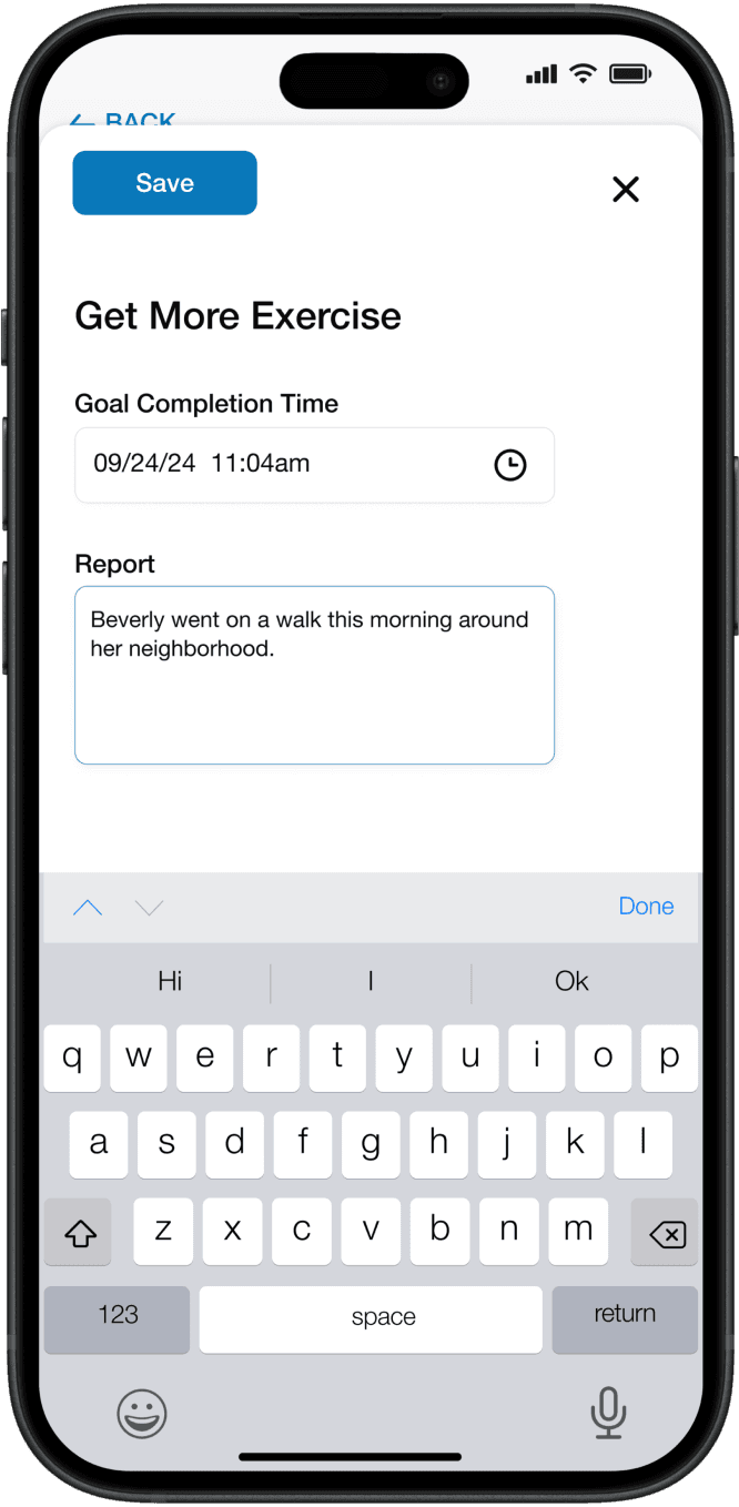 Goal tracking software.